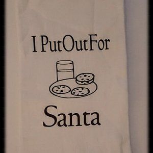 Farmhouse Flour Sack, Christmas kitchen towel, Christmas Tea Towel